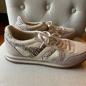 Gola Beige and Cream animal print Women's Sneakers